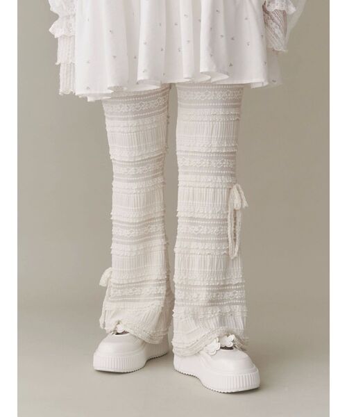 merry jennyリボンレースフレアパンツ【新品】 merry jenny パンツ リボンレースフレアパンツ レディース