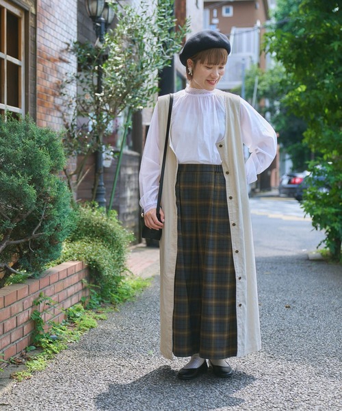 studio CLIP（スタディオクリップ）の「【CLIP BY STAFF】Wフロントコーデュロイジャンスカ（ワンピース・レディース・インディゴブルー/アイボリー/ブラウン・FREE）」の5枚目の写真