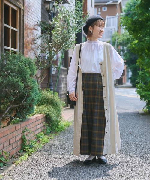 studio CLIP（スタディオクリップ）の「【CLIP BY STAFF】Wフロントコーデュロイジャンスカ（ワンピース・レディース・インディゴブルー/アイボリー/ブラウン・FREE）」の6枚目の写真