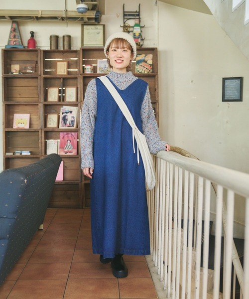 studio CLIP（スタディオクリップ）の「【CLIP BY STAFF】Wフロントコーデュロイジャンスカ（ワンピース・レディース・インディゴブルー/アイボリー/ブラウン・FREE）」の8枚目の写真