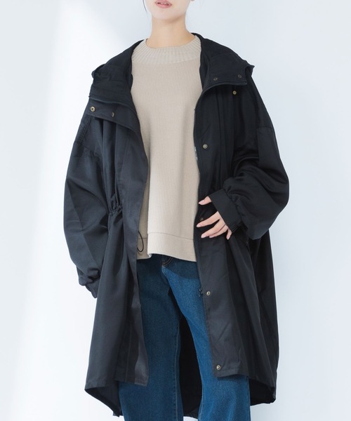 サファイア⭐︎アルベロベロ 黒 モッズコート フード付き サファイア様専用⭐︎アルベロベロ 黒 モッズコート フード付き