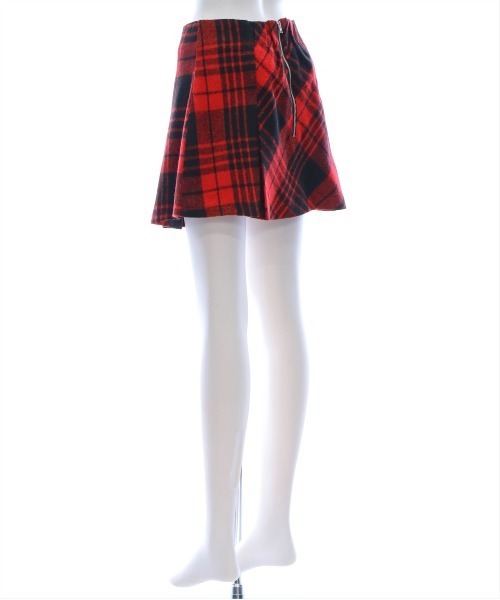 clear（クリア）の「ボックスプリーツチェック柄ミニスカート[インナー付 ガーリー] ≪再入荷≫（スカート・レディース・ブラック/ベージュ/レッド・S/M）」の9枚目の写真