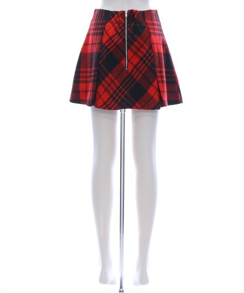 clear（クリア）の「ボックスプリーツチェック柄ミニスカート[インナー付 ガーリー] ≪再入荷≫（スカート・レディース・ブラック/ベージュ/レッド・S/M）」の10枚目の写真