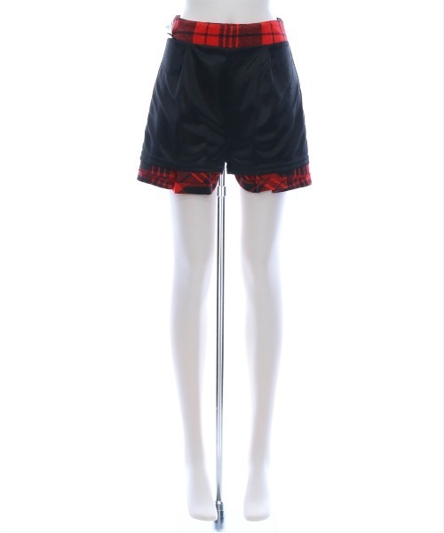 clear（クリア）の「ボックスプリーツチェック柄ミニスカート[インナー付 ガーリー] ≪再入荷≫（スカート・レディース・ブラック/ベージュ/レッド・S/M）」の15枚目の写真