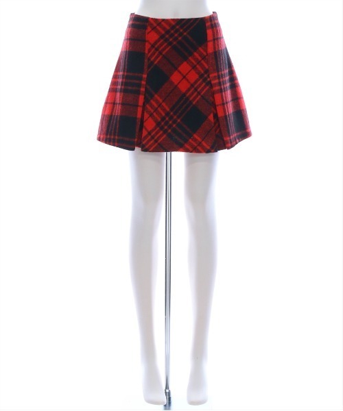 セール】ボックスプリーツチェック柄ミニスカート[女子力 インナー付