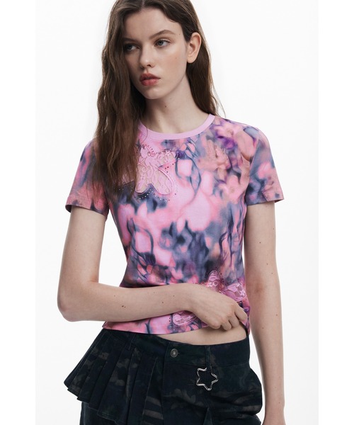 Desigual×Collina Strada】LACECOLLINA Tシャツショートスリーブ（T