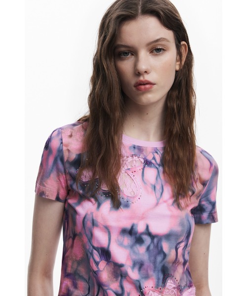 tシャツ 「Desigual×Collina Strada」LACECOLLINA Tシャツショートスリーブ レディース Desigual（デシグアル）の「【Desigual×Collina Strada