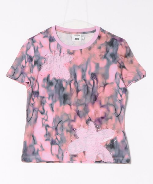 Desigual(デシグアル)の「【Desigual×Collina Strada】LACECOLLINA Tシャツショートスリーブ(Tシャツ/カットソー・レディース・レッド・L/S/M/XS)」の6枚目の写真