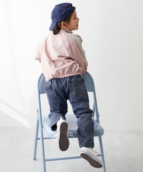 devirock(デビロック)の「ダッドポケット ケミカルデニム ワークパンツ(デニムパンツ・キッズ・ネイビー系/ブルー系/ブラック系・120cm/110cm/100cm/160cm/150cm/140cm/130cm)」の4枚目の写真