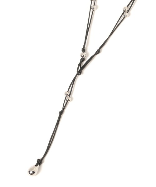 GLOBAL WORK(グローバルワーク)の「UNISEX/紐ドロップロングネックレス/286988(ネックレス・メンズ・グレー/ブラック・FREE)」の1枚目の写真