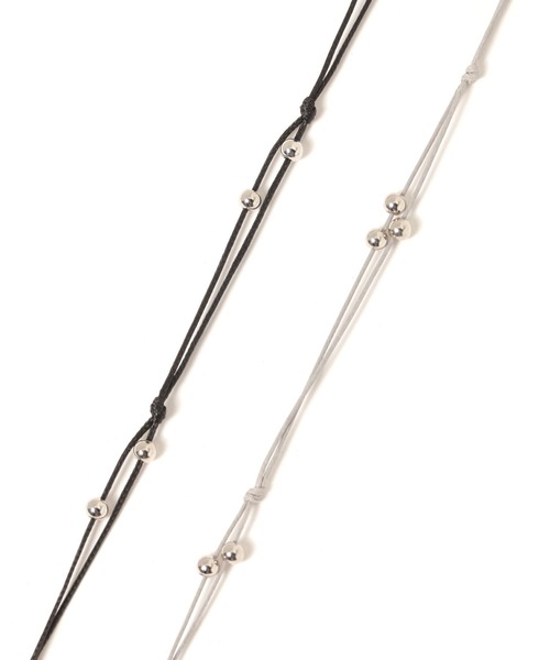 GLOBAL WORK(グローバルワーク)の「UNISEX/紐ドロップロングネックレス/286988(ネックレス・メンズ・グレー/ブラック・FREE)」の4枚目の写真
