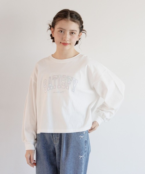 GLOBAL WORK（グローバルワーク）の「ヘビロッTEEワイド長袖/147421（Tシャツ/カットソー・キッズ・杢グレー/グレー系8/サックスブルー/ホワイト系/ホワイト系5/グレー系9/ホワイト系6・160cm/150cm/140cm/130cm）」の14枚目の写真