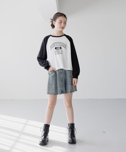 GLOBAL WORK（グローバルワーク）の「ヘビロッTEEワイド長袖/147421（Tシャツ/カットソー・キッズ・杢グレー/グレー系8/サックスブルー/ホワイト系/ホワイト系5/グレー系9/ホワイト系6・160cm/150cm/140cm/130cm）」の22枚目の写真