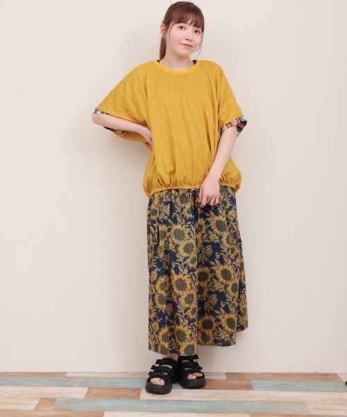 チチカカ(チチカカ)の「Shanti Shanti ヒマワリパンツ【WEB限定】(その他パンツ・レディース・ネイビー/ブラウン・FREE)」の3枚目の写真