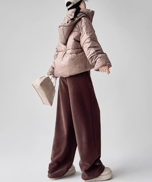 gossip！ロサンゼルス（ゴシップロサンゼルス）の「ボアフリーワイドスウェットパンツ（スウェットパンツ・レディース・ネイビー/カーキ/ブラウン・M/S）」の16枚目の写真