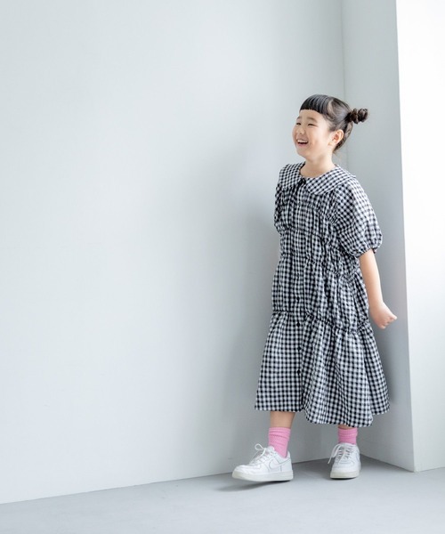 LOWRYS FARM（ローリーズファーム）の「シャーリングワンピース　307818（ワンピース・キッズ・ブラック/ブラック×ホワイト/ピンク・110cm/120cm/130cm/140cm/150cm）」の20枚目の写真