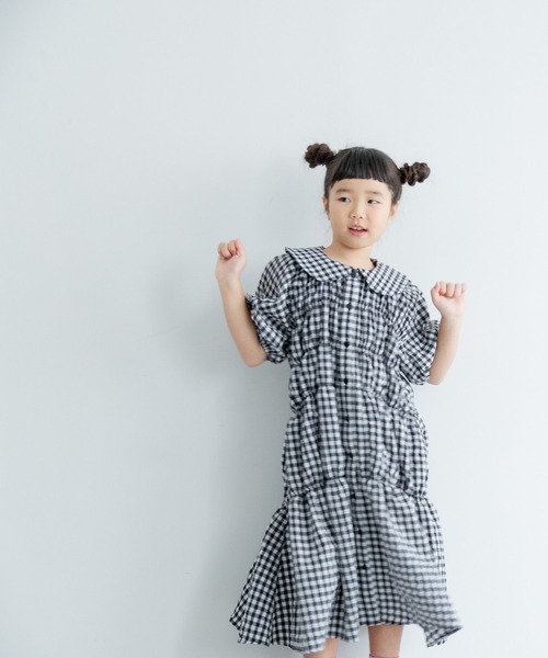 LOWRYS FARM（ローリーズファーム）の「シャーリングワンピース　307818（ワンピース・キッズ・ブラック/ブラック×ホワイト/ピンク・110cm/120cm/130cm/140cm/150cm）」の18枚目の写真