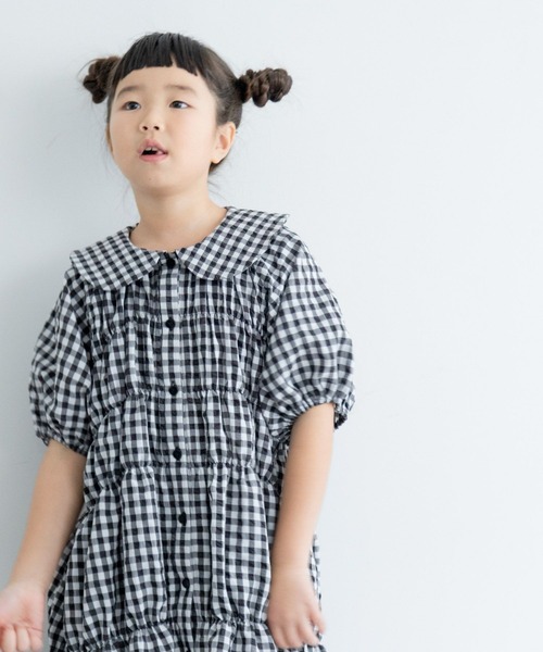 LOWRYS FARM（ローリーズファーム）の「シャーリングワンピース　307818（ワンピース・キッズ・ブラック/ブラック×ホワイト/ピンク・110cm/120cm/130cm/140cm/150cm）」の17枚目の写真