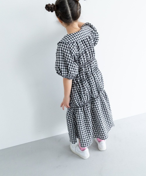 LOWRYS FARM（ローリーズファーム）の「シャーリングワンピース　307818（ワンピース・キッズ・ブラック/ブラック×ホワイト/ピンク・110cm/120cm/130cm/140cm/150cm）」の16枚目の写真