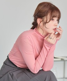 LinoU.（リノユー）の「シアーメローハイネックトップス（Tシャツ/カットソー）」
