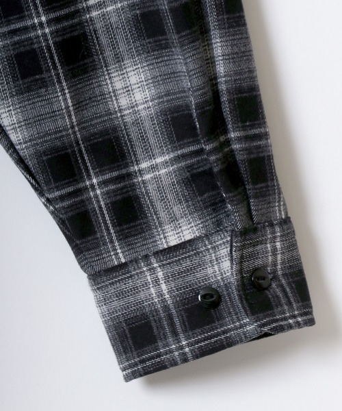 BEN DAVIS(ベンデイビス)の「BEN DAVIS/ベンデイビス GARAGE EMB PLAID SHIRT/オーバーサイズ バック刺繍 起毛 ネルチェックシャツ/レディース メンズ(シャツ/ブラウス・メンズ・ブラウン/ブラック・M/L/XL)」の9枚目の写真