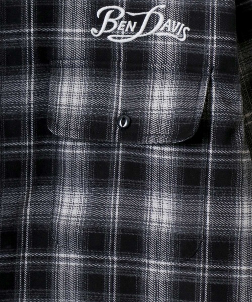 BEN DAVIS(ベンデイビス)の「BEN DAVIS/ベンデイビス GARAGE EMB PLAID SHIRT/オーバーサイズ バック刺繍 起毛 ネルチェックシャツ/レディース メンズ(シャツ/ブラウス・メンズ・ブラウン/ブラック・M/L/XL)」の13枚目の写真
