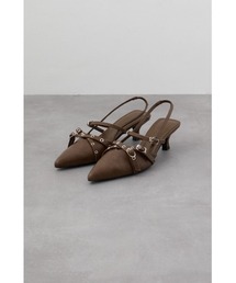 クロスハトメベルトバックオープンパンプス