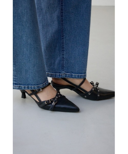 AZUL by moussy(アズールバイマウジー)の「クロスハトメベルトバックオープンパンプス(パンプス・レディース・ブラウン/ブラック・SMALL/LARGE/MEDIUM)」の13枚目の写真