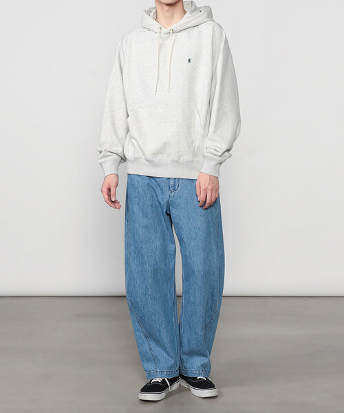 GYMPHLEX（ジムフレックス）の「Gymphlex | 長袖スウェットパーカー MEN（パーカー・メンズ・チャコール/ライトグレー・M/L）」の13枚目の写真