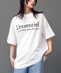 半袖フレンチロゴプリントTシャツ