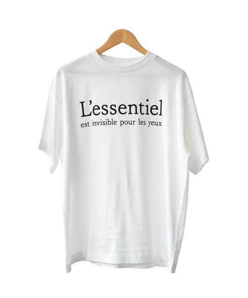 mili an deni（ミリアンデニ）の「半袖フレンチロゴプリントTシャツ（Tシャツ/カットソー・レディース・ブラック/オフホワイト/チャコールグレー・M/L）」の7枚目の写真
