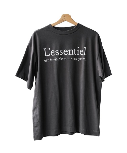 mili an deni（ミリアンデニ）の「半袖フレンチロゴプリントTシャツ（Tシャツ/カットソー・レディース・ブラック/オフホワイト/チャコールグレー・M/L）」の9枚目の写真