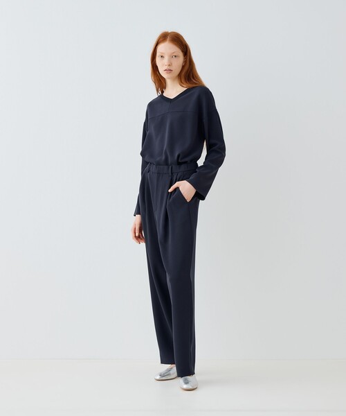 GALERIE VIE（ギャルリー ヴィー）の「ダブルクロス イージータックパンツ（スラックス・レディース・ネイビー・32/36）」の10枚目の写真