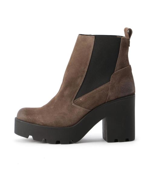 BEAUTY&YOUTH UNITED ARROWS(ビューティーアンドユースユナイテッドアローズ)の「BY sixtyseven サイドゴアブーツ(ブーツ・レディース・ベージュ/ブラック・37/36/38)」の4枚目の写真