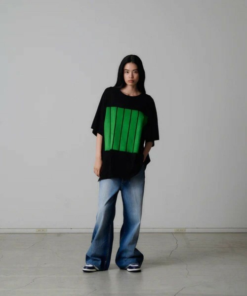 FACETASM（ファセッタズム）の「【FACETASM / ファセッタズム】7BARS BIG TEE / ブラック [NAT-TEE-U03]（Tシャツ/カットソー・メンズ・ブラック・5/1）」の11枚目の写真