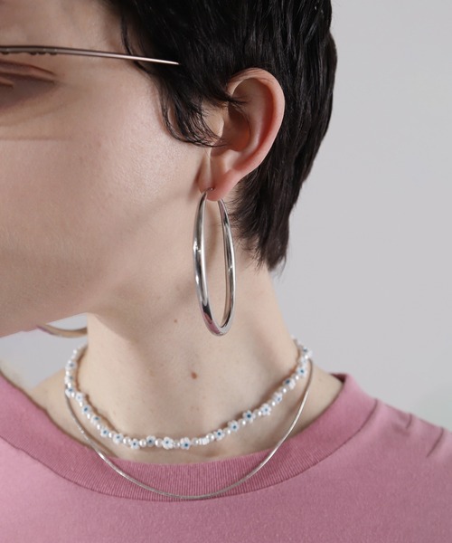 ROSE BUD（ローズバッド）の「(8degrees)フラワービーズネックレス（ネックレス・レディース・グリーン/ホワイト・ONE SIZE）」の2枚目の写真