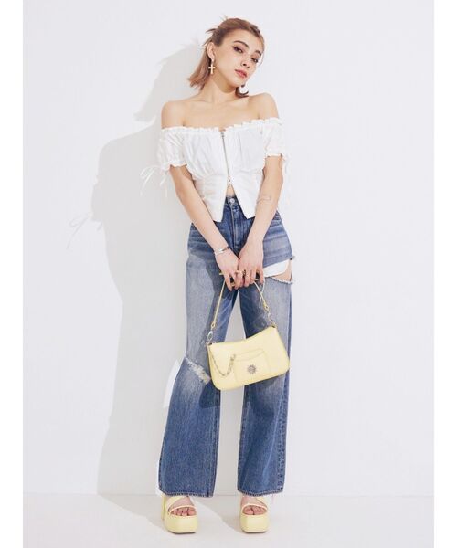 EVRIS（エヴリス）の「コクーンチャンキーヒールサンダル（サンダル・レディース・イエロー/ホワイト/ブラック・MEDIUM/SMALL/LARGE）」の15枚目の写真