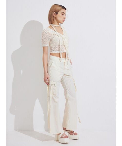 EVRIS（エヴリス）の「コクーンチャンキーヒールサンダル（サンダル・レディース・イエロー/ホワイト/ブラック・MEDIUM/SMALL/LARGE）」の17枚目の写真