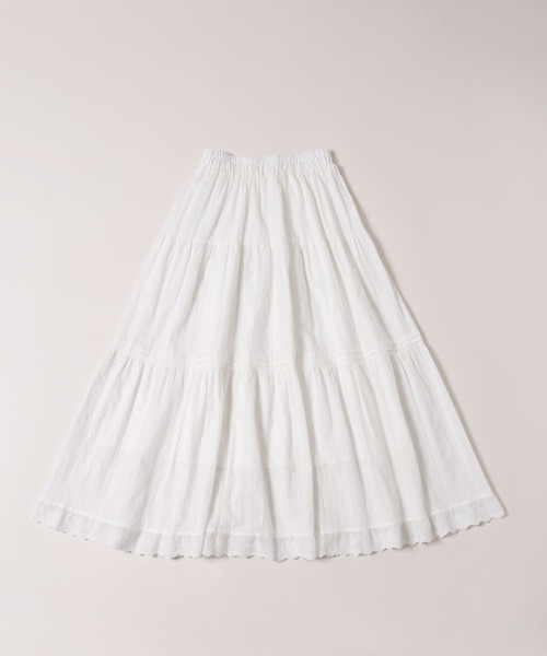 WC（ダブル シー）の「《着回し抜群★》コットンレースロングスカート（スカート・レディース・ホワイト/ブラック・FREE）」の17枚目の写真