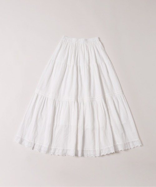 WC（ダブル シー）の「《着回し抜群★》コットンレースロングスカート（スカート・レディース・ホワイト/ブラック・FREE）」の18枚目の写真