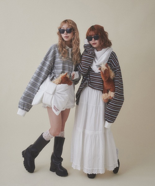 WC（ダブル シー）の「《着回し抜群★》コットンレースロングスカート（スカート・レディース・ホワイト/ブラック・FREE）」の14枚目の写真