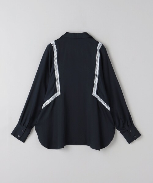 【新品】UNITED ARROWS シャツ ブラウス　22い451 セール】サテン オープンカラー シャツブラウス（シャツ