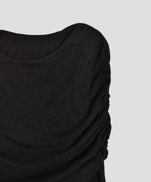 kiehtova（キエトヴァ）の「【kiehtova】SHEER COVER LONG TOPS/シアーカバーロングトップス KTWR21（Tシャツ/カットソー・レディース・ホワイト/ブラック・FREE）」の9枚目の写真