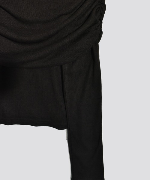 kiehtova（キエトヴァ）の「【kiehtova】SHEER COVER LONG TOPS/シアーカバーロングトップス KTWR21（Tシャツ/カットソー・レディース・ホワイト/ブラック・FREE）」の10枚目の写真