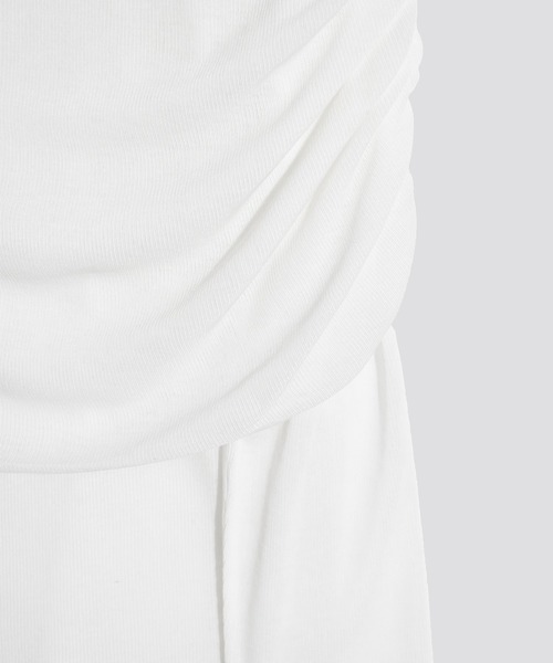 kiehtova（キエトヴァ）の「【kiehtova】SHEER COVER LONG TOPS/シアーカバーロングトップス KTWR21（Tシャツ/カットソー・レディース・ホワイト/ブラック・FREE）」の7枚目の写真