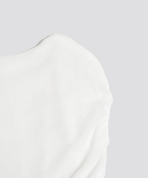 kiehtova（キエトヴァ）の「【kiehtova】SHEER COVER LONG TOPS/シアーカバーロングトップス KTWR21（Tシャツ/カットソー・レディース・ホワイト/ブラック・FREE）」の6枚目の写真