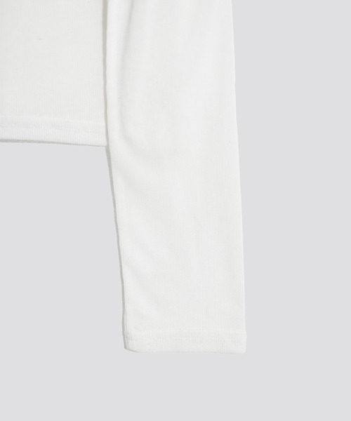 kiehtova（キエトヴァ）の「【kiehtova】SHEER COVER LONG TOPS/シアーカバーロングトップス KTWR21（Tシャツ/カットソー・レディース・ホワイト/ブラック・FREE）」の8枚目の写真