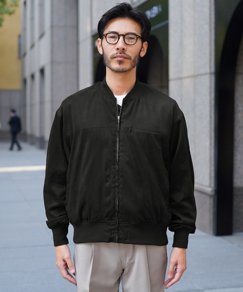jiggys shop(ジギーズショップ)の「スウェードタッチ MA-1ジャケット ブルゾン(ブルゾン・メンズ・ブラック/グレー系その他・X-LARGE/LARGE/MEDIUM)」の6枚目の写真