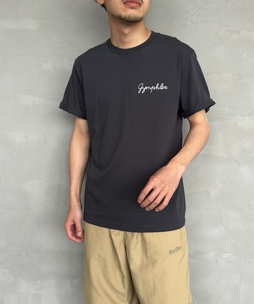 【Frame】ロゴコットンジャージTシャツ GYMPHLEX/ジムフレックス] コットンジャージー ワンポイントロゴ