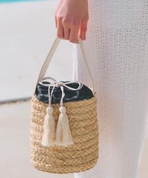 grove | ◆ラフィアバケツタッセル巾着ショルダー(ショルダーバッグ)